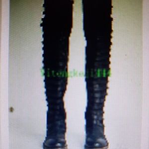 Womens High Boots Over knee, Suede,leather Strappy